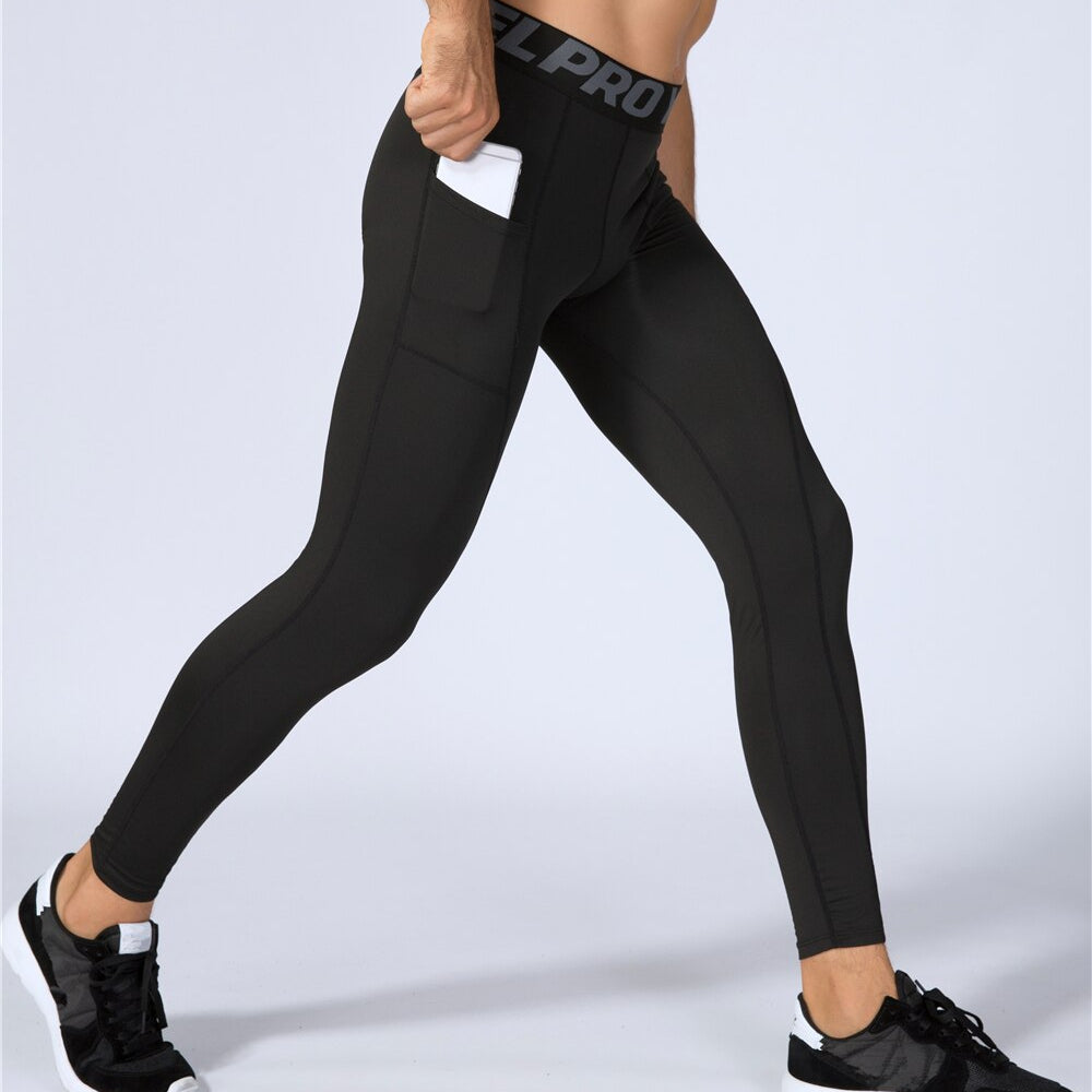 Byxor - Elastiska leggings - Telefonficka