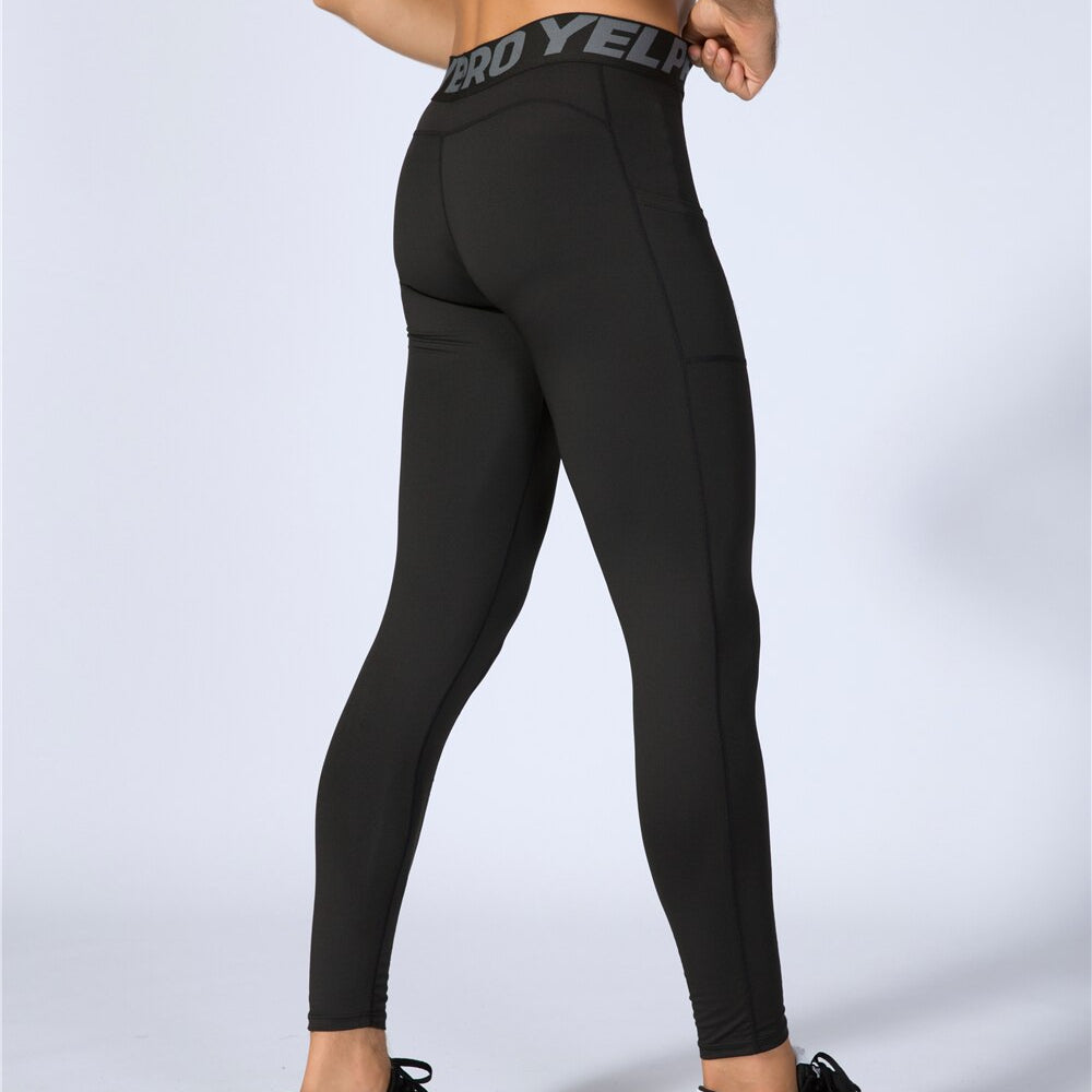 Byxor - Elastiska leggings - Telefonficka