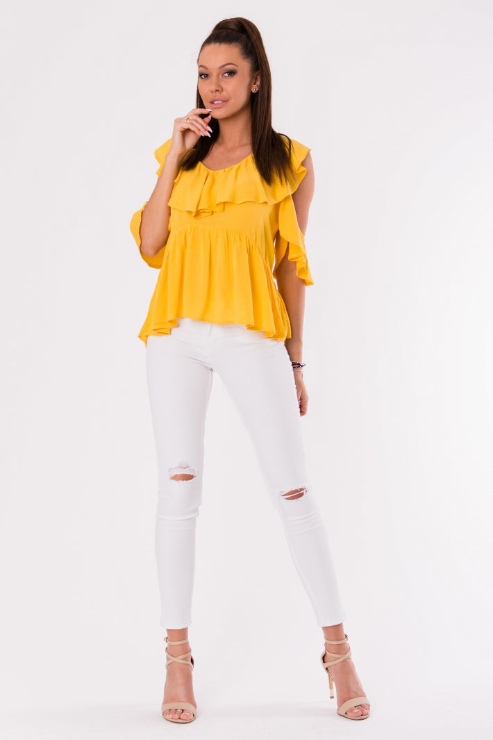 BLOUSE - MUSTARD 48027-1-4